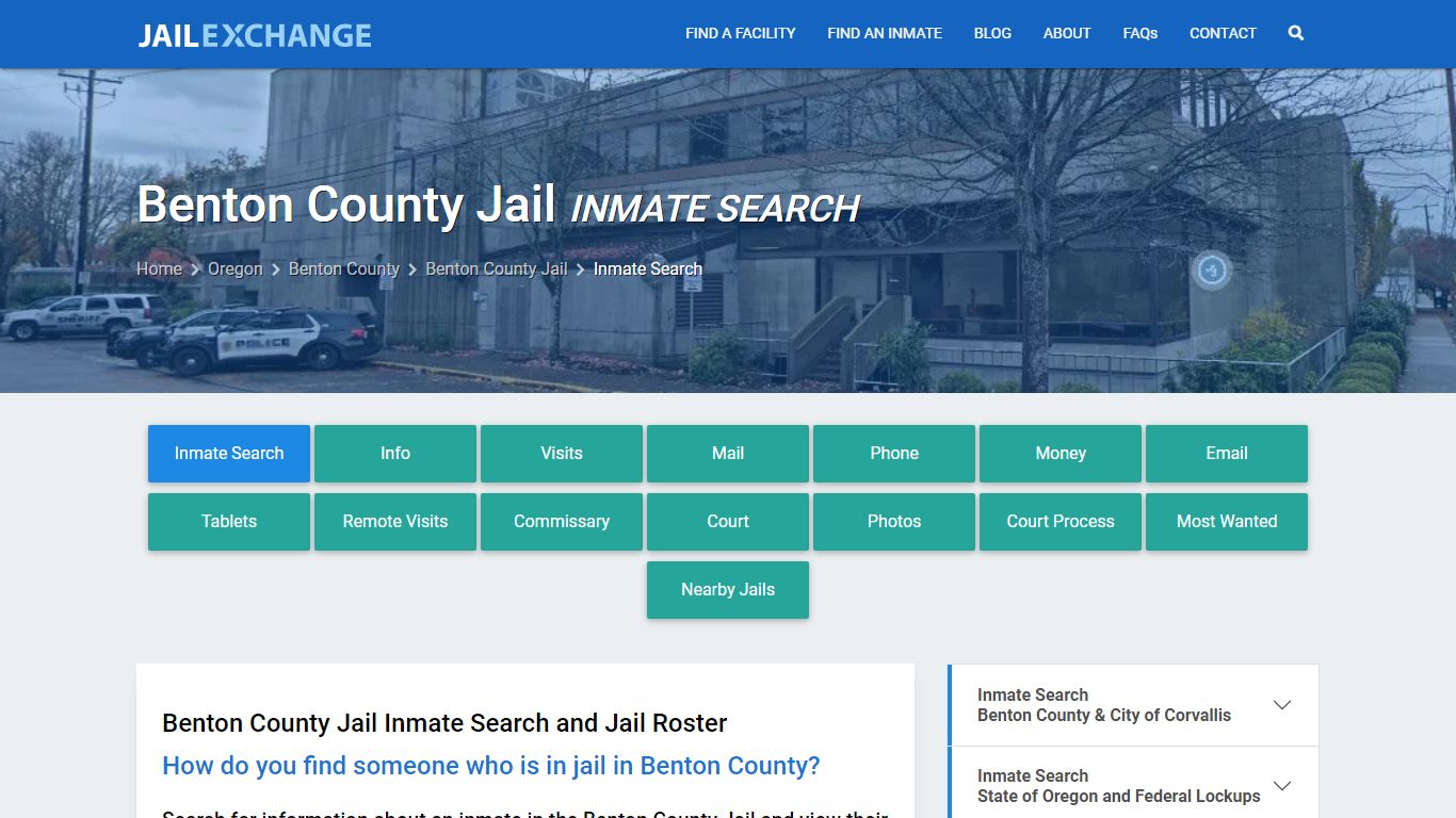 Benton County Jail Inmate Search - Jail Exchange